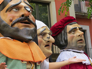 Fires 2019. Passejada amb els capgrossos de la ciutat i Fal·lera Gironina
