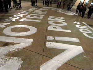 Concentraci&oacute; de protesta contra la pres&egrave;ncia de Felip VI a Catalunya a la pla&ccedil;a de l'U d'octubre