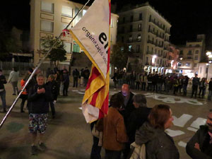 Concentraci&oacute; de protesta contra la pres&egrave;ncia de Felip VI a Catalunya a la pla&ccedil;a de l'U d'octubre