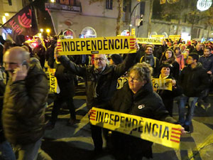 Manifestaci&oacute; de protesta contra les resolucions de la Junta Electoral Central que inhabilita el President Quim Torra