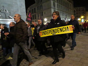 Manifestaci&oacute; de protesta contra les resolucions de la Junta Electoral Central que inhabilita el President Quim Torra
