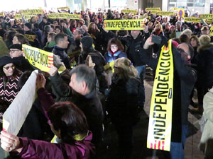 Manifestaci&oacute; de protesta contra les resolucions de la Junta Electoral Central que inhabilita el President Quim Torra