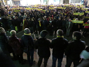 Manifestaci&oacute; de protesta contra les resolucions de la Junta Electoral Central que inhabilita el President Quim Torra