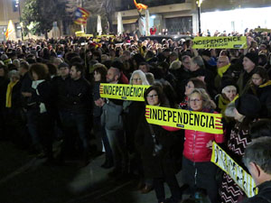Manifestaci&oacute; de protesta contra les resolucions de la Junta Electoral Central que inhabilita el President Quim Torra