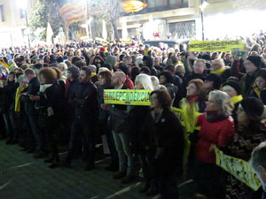 Manifestaci&oacute; de protesta contra les resolucions de la Junta Electoral Central que inhabilita el President Quim Torra