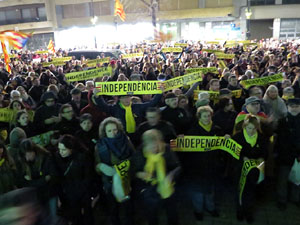 Manifestaci&oacute; de protesta contra les resolucions de la Junta Electoral Central que inhabilita el President Quim Torra