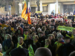 Manifestaci&oacute; de protesta contra les resolucions de la Junta Electoral Central que inhabilita el President Quim Torra