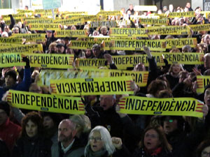 Manifestaci&oacute; de protesta contra les resolucions de la Junta Electoral Central que inhabilita el President Quim Torra