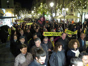 Manifestaci&oacute; de protesta contra les resolucions de la Junta Electoral Central que inhabilita el President Quim Torra