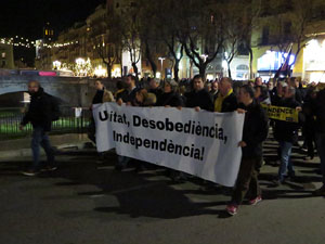 Manifestaci&oacute; de protesta contra les resolucions de la Junta Electoral Central que inhabilita el President Quim Torra