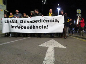 Manifestaci&oacute; de protesta contra les resolucions de la Junta Electoral Central que inhabilita el President Quim Torra