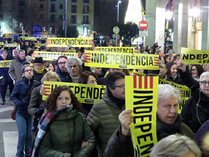 Manifestaci&oacute; de protesta contra les resolucions de la Junta Electoral Central que inhabilita el President Quim Torra