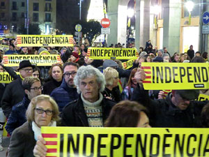 Manifestaci&oacute; de protesta contra les resolucions de la Junta Electoral Central que inhabilita el President Quim Torra