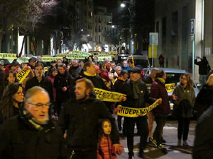 Manifestaci&oacute; de protesta contra les resolucions de la Junta Electoral Central que inhabilita el President Quim Torra