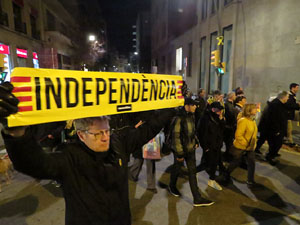Manifestaci&oacute; de protesta contra les resolucions de la Junta Electoral Central que inhabilita el President Quim Torra