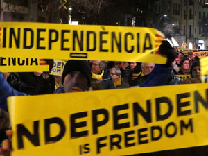 Manifestaci&oacute; de protesta contra les resolucions de la Junta Electoral Central que inhabilita el President Quim Torra