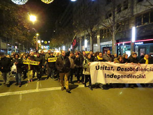 Manifestaci&oacute; de protesta contra les resolucions de la Junta Electoral Central que inhabilita el President Quim Torra