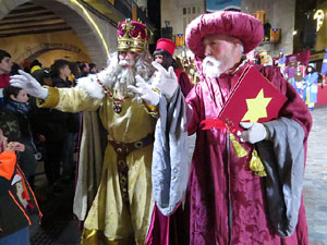 La Cavalcada de Reis 2020. Arribada del seguici a la pla&ccedil;a del Vi