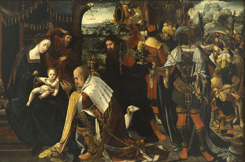 L'Adoració dels Reis. Mestre de l'Epifania d'Anvers. Primera meitat del segle XVI