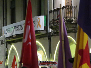 Concentració a la plaça del Vi per protestar contra la decisió del jutge del Tribunal Suprem