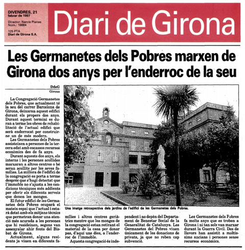 Article publicat al Diari de Girona. 21/2/1997