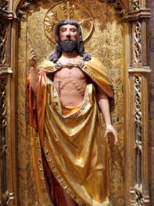 Crist ressuscitat. Detall. Joan Dartrica, Joan d'Aragó. 1504-1507