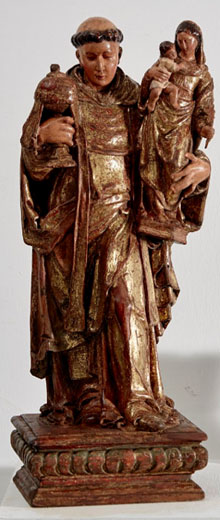 Sant Jacint. 1600-1650. Fusta daurada i policromada