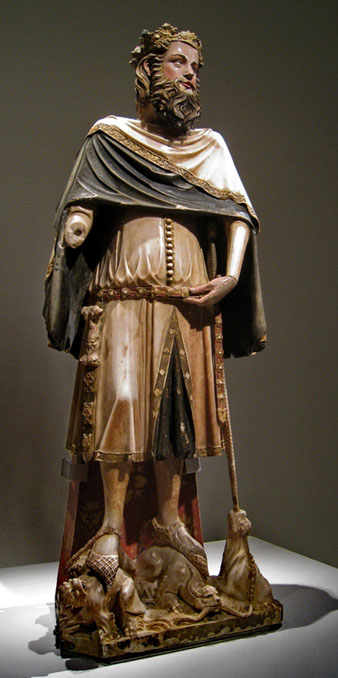 Pere III el cerimoniós. Va manar bastir la muralla medieval de Girona. Obra de Jaume Cascalls, 1345
