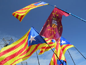 Acte del Consell per la Rep&uacute;blica Catalana a Perpiny&agrave; amb el President Carles Puigdemont i els consellers Clara Ponsat&iacute; i Toni Com&iacute;n