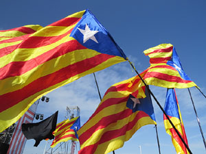 Acte del Consell per la Rep&uacute;blica Catalana a Perpiny&agrave; amb el President Carles Puigdemont i els consellers Clara Ponsat&iacute; i Toni Com&iacute;n