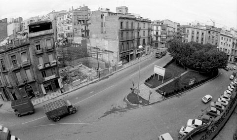 La plaça del Marquès de Camps. Octubre 1980