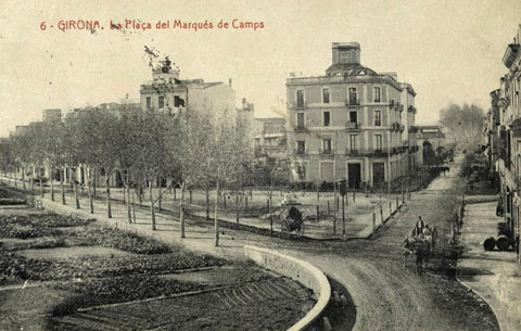La plaça del Marquès de Camps. Ca. 1900