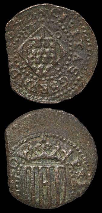 Moneda emesa a Girona durant el regnat de Felip IV. 1642