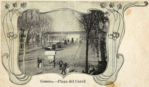 L'estació de tren de Girona, a la plaça del Carril. 1901