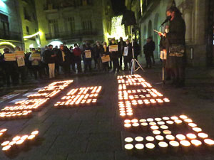 Concentració de protesta per la detenció de Carles Puigdemont a l'Alguer