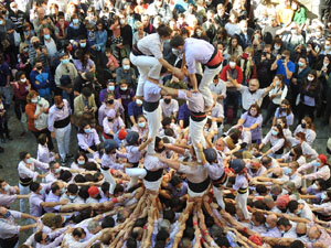 Fires de Sant Narc&iacute;s 2021. Diada castellera amb Marrecs de salt, Minyons de Terrassa i Capgrossos de Matar&oacute;