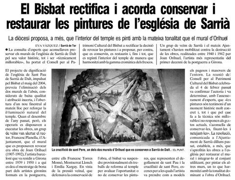 Notícia publicada al diari 'El Punt' el 03/03/2005
