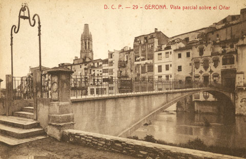 El pont d'en Gómez des del passeig Josep Canalejas. 1916