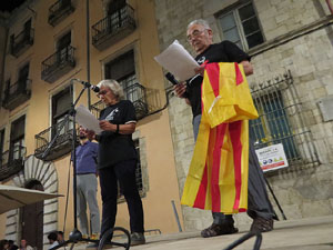 Diada Nacional 2022. XV Marxa de Torxes de Girona pels carrers del Barri Vell de Girona