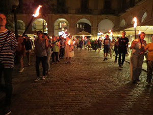 Diada Nacional 2022. XV Marxa de Torxes de Girona pels carrers del Barri Vell de Girona