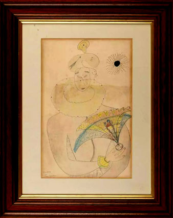 Federico García Lorca. 'Viento del este', 1927. Tinta i llapis de color sobre paper
