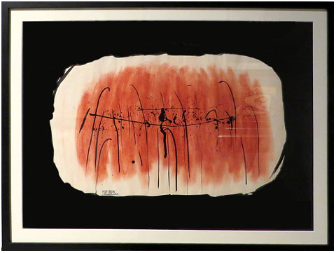 Enric Planasdurà. 'Composició abstracta', 1962. Guaix i sanguina sobre paper