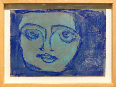 Josep Maria de Sucre. 'Dona en blau', 1961. Ceres sobre cartró