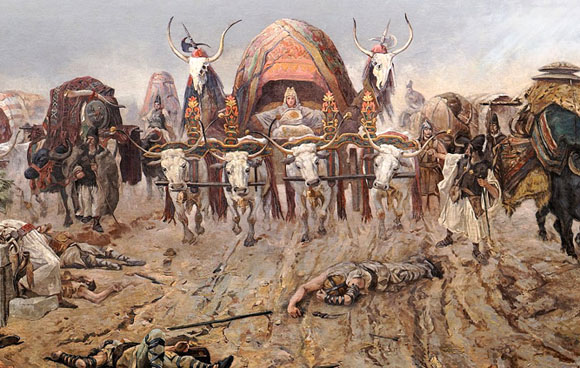 El príncep Árpád creuant els Càrpats