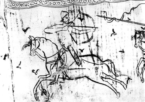 Guerrer hongarès. Segle X. Fresc del Patriarcat d'Aquileia