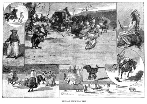 Espectacle 'Wild West' de Buffalo Bill. 1889