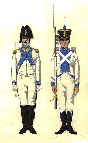 Primer i segon regiments d'infanteria de línia del Gran Ducat de Berg. 1809. 