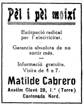 Anunci publicat al diari 'L'Autonomista' el 4/8/1932