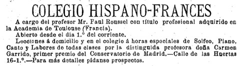 Anunci publicat al 'Diario de Gerona de Avisos y Notícias' de l'11/8/1899