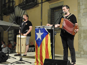Diada Nacional 2023. XVI Marxa de Torxes de Girona pels carrers del Barri Vell de Girona